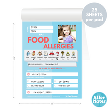 Food Allergy Classroom Forms Notepad