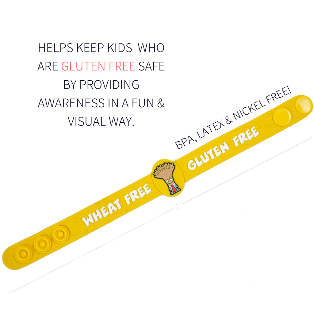 AllerMates Fun Gluten Free Bracelet for Kids Health and Safety