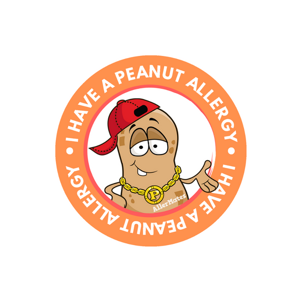 AllerMates Peanut Allergy Warning Label Stickers for Kids