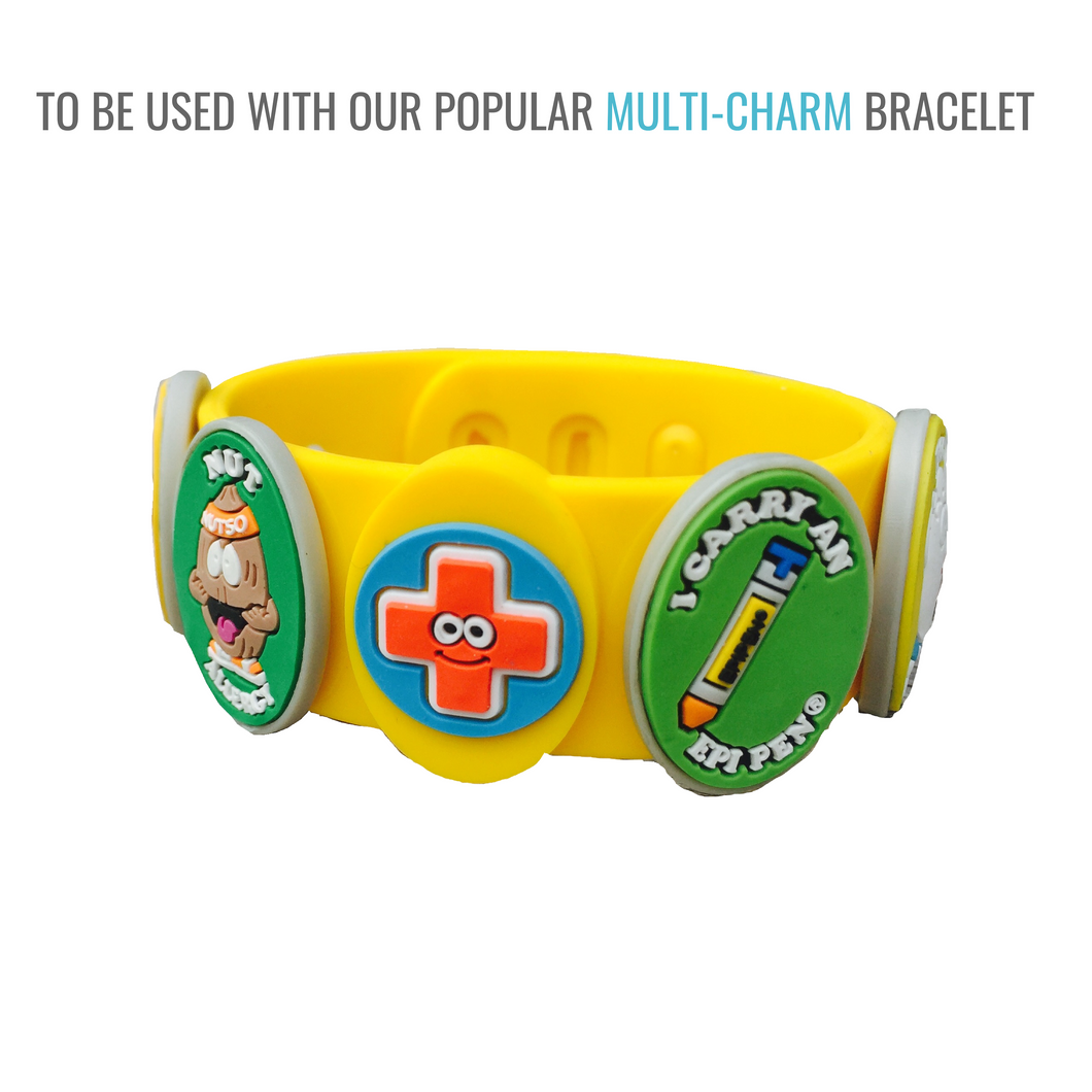 NUT ALLERGY MEDICAL ALERT BRACELETS FOR BOY & GIRLS WITH CARTOON BAND –  LinnaLove