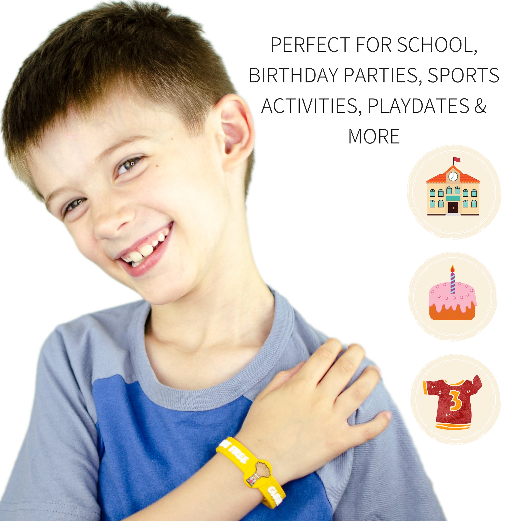 AllerMates Fun Gluten Free Bracelet for Kids Health and Safety