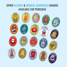 AllerMates Multi Food Allergy Awareness Charm Bracelet Kit for Children: (includes 6 charms)