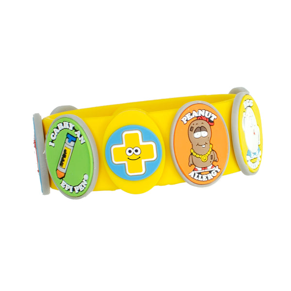 AllerMates Fun Tree Nut Allergy and Milk Allergy Bracelet for Kids Health and Safety