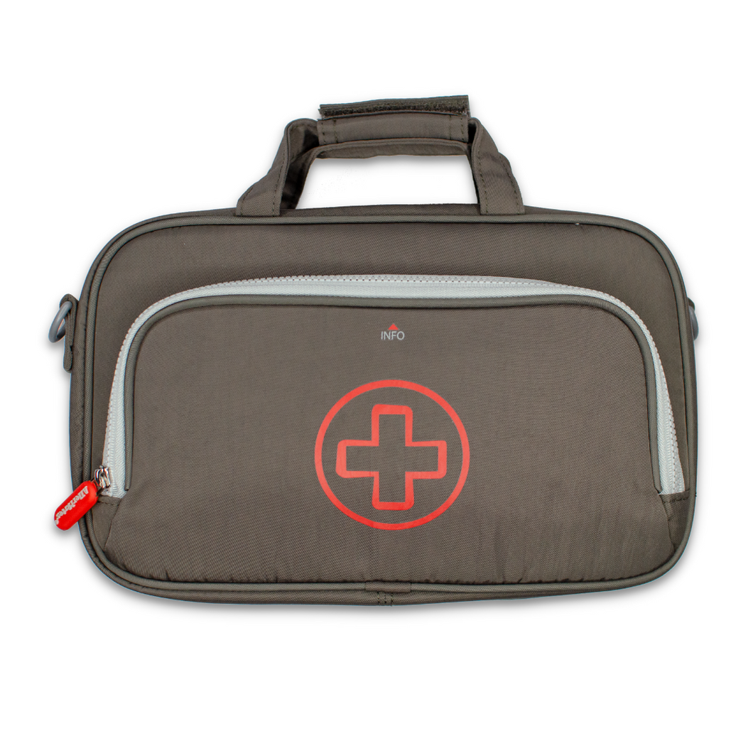  Allermates Family Travel Essentials Case Medicine Bag Organizer  for Allergy and Asthma Medicine Knight Black : Everything Else