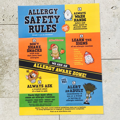 AllerMates Food Allergy Safety Rules Poster